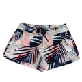Athleta Women's Blue/Coral Hudson Board Snap Button Swim Shorts - 8