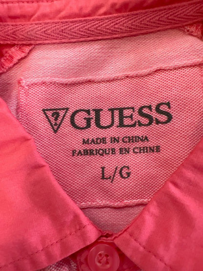 Guess Men's Pink Bliss Short Sleeve Polo Shirt - L image 3