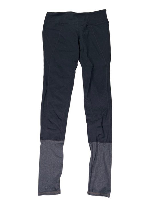 Athleta Women's Black/Gray Plie Tight Mid Rise Leggings - M