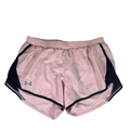 Under Armour Women's Pink/Black Fly By 2.0 Lined Vented Athletic Shorts - S