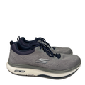 Skechers men's Gray/Blue Go Walk Workout Walker Lace Up Sneakers - 10