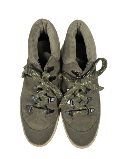 Sorel Women's Green Suede Corduroy Ona 503 Lace Up Ankle Hiking Boots - 7 image 3