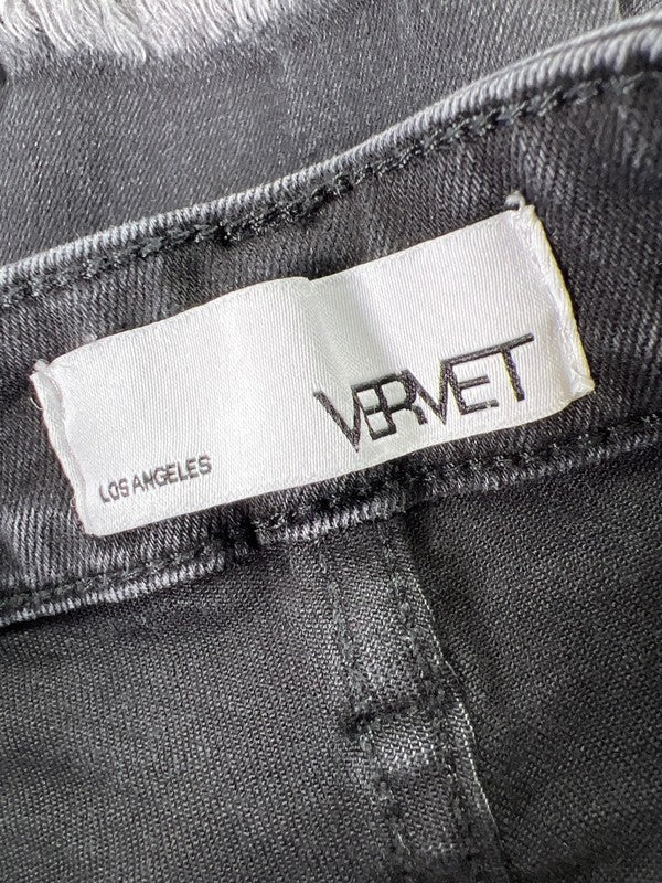 Vervet Women's Black Hampton High Rise Crop Straight Jeans - 27 image 3