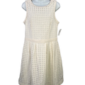 Dressbarn Women's Ivory/White Sleeveless A-Line Dress - 12