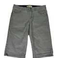 Democracy Women's Gray/Green Stretch Bermuda Jean Shorts - 10