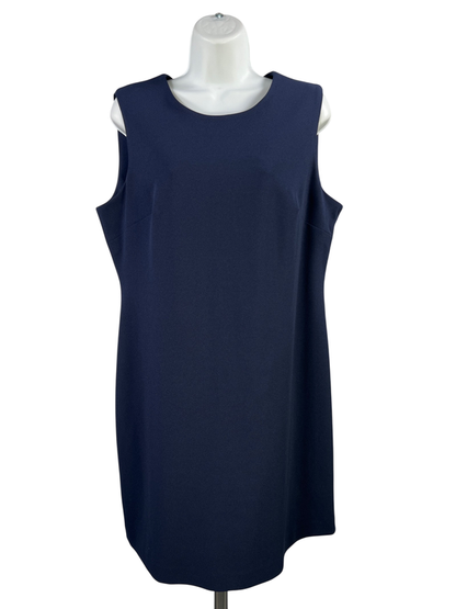 Calvin Klein Women's Navy Blue Sleeveless Sheath Dress - 12