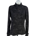 Lululemon Women's Black Incognito Camo Full Zip Define Athletic Jacket - 10