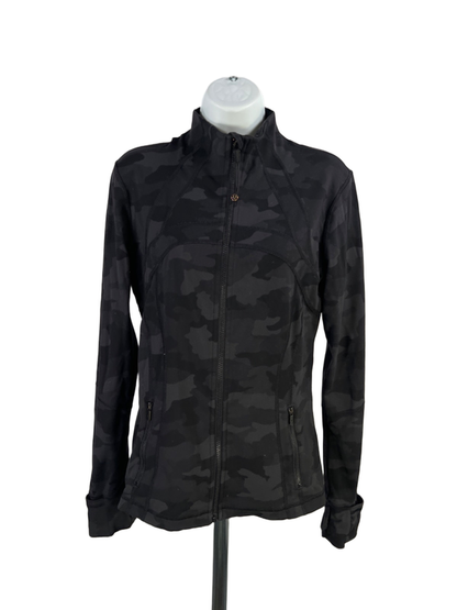 Lululemon Women's Black Incognito Camo Full Zip Define Athletic Jacket - 10