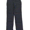 Peck and Peck Women's Dark Blue Geometric Pull On Ankle Pants - 10