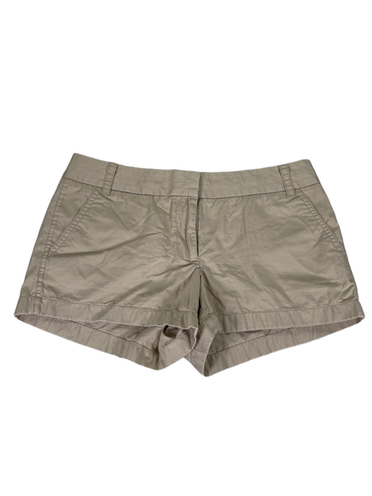 J Crew Women's Tan 100% Cotton Chino Broken-In Shorts - 8