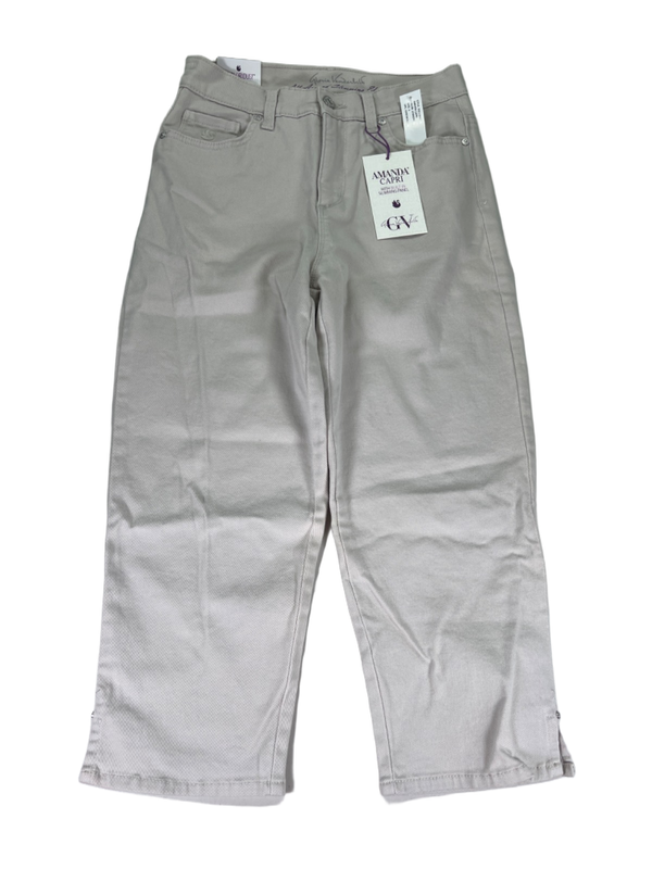 Gloria Vanderbilt Women's Beige/Sandstone Amanda Capri Length Jeans - 4