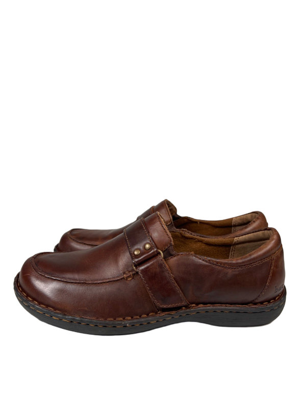 BOC Born Women's Brown Leather Slip On Loafers - 8 image 5