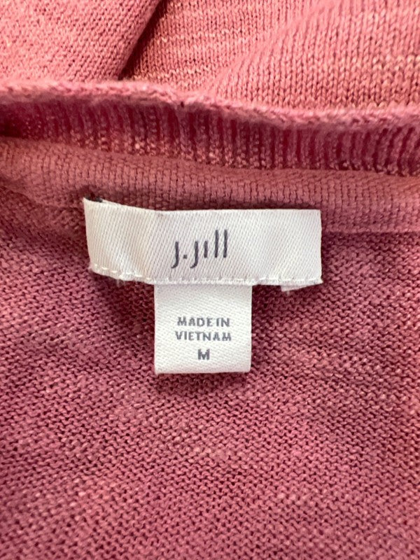 J.Jill Women's Pink Long Sleeve Lightweight V-Neck Sweater - M image 3