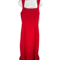 Laundry By Shelli Segal Women's Red Ruffle Hem Slit Sleeveless Midi Dress - 6