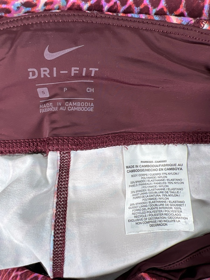 Nike Women's Purple/Burgundy Dri-Fit Cropped Athletic Leggings - S image 3