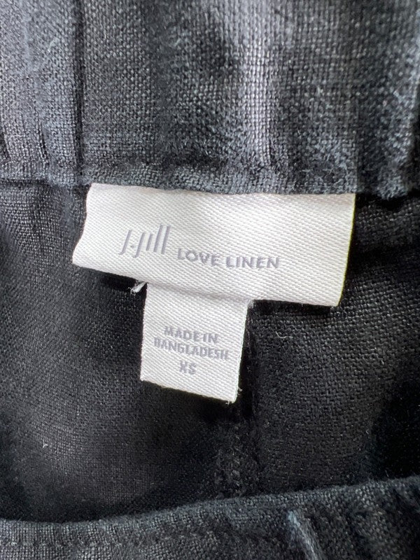 J Jill Women's Black Linen Wide Ankle Pants - XS image 3