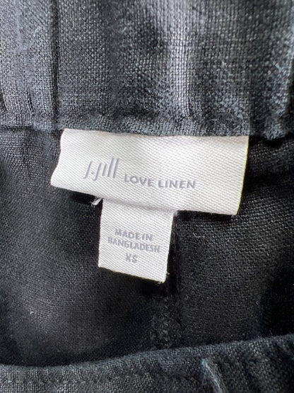 J Jill Women's Black Linen Wide Ankle Pants - XS image 3