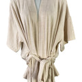 Gap Women’s Ivory Short Sleeve Pocket Front Tie Close Cardigan Sweater - XS