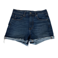 American Eagle Women's Dark Wash Super High Rise Denim X Jean Shorts - 8