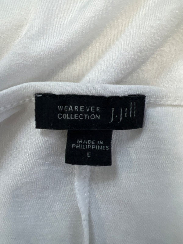 J.Jill Wearever Collection Women's White 1/2 Sleeve T-Shirt - L image 3