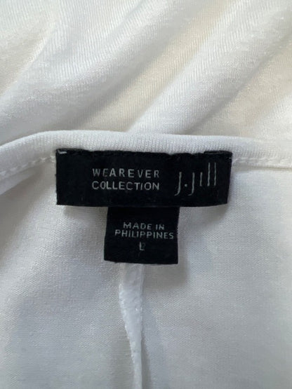 J.Jill Wearever Collection Women's White 1/2 Sleeve T-Shirt - L image 3
