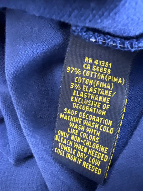 Polo Ralph Lauren Men's Blue Short Sleeve Cotton Blend Polo Shirt - XL image 4
