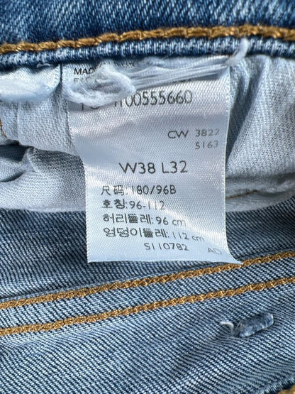 Levi's Men's Light Wash 505 Regular Fit Denim Jeans - 38x32 image 3
