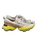 Sorel Women's Ivory/Yellow Kinetic Impact Lace Up Active Sneakers - 6