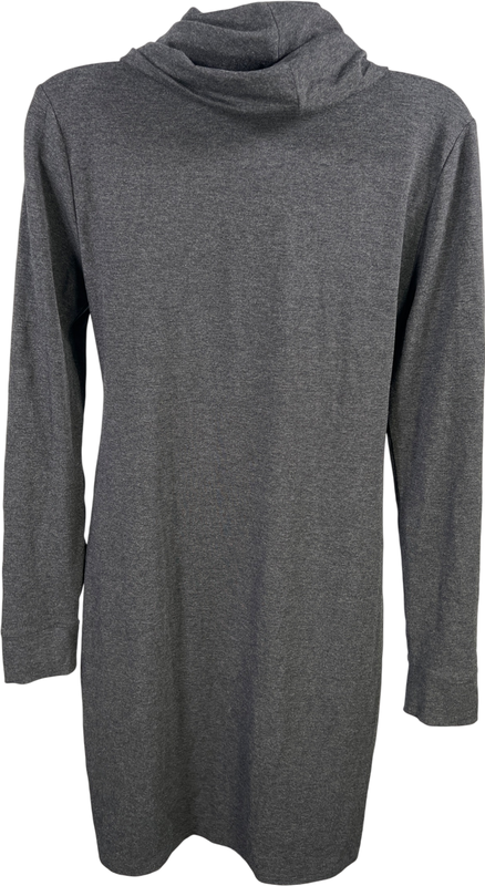 White House Black Market Women’s Gray Long Sleeve Cowl Neck Shirt Dress - XS image 2