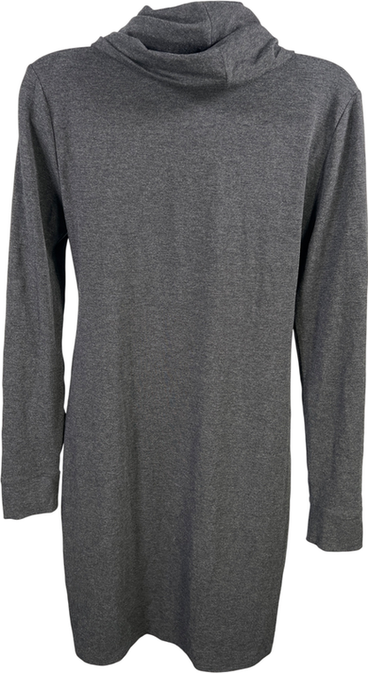 White House Black Market Women’s Gray Long Sleeve Cowl Neck Shirt Dress - XS image 2