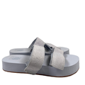 Vans Women's Blue Ultracush Cayucas Mega Platform Slide On Sandals - 9