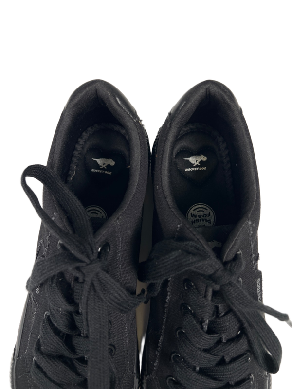 Rocket Dog Women's Black Canvas Plush Foam Lace Up Platform Sneakers - 10 image 3