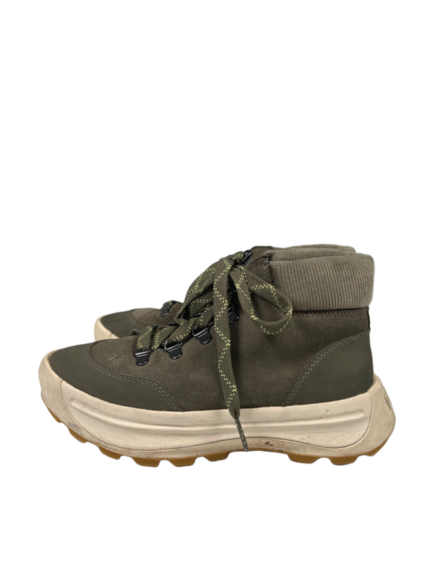 Sorel Women's Green Suede Corduroy Ona 503 Lace Up Ankle Hiking Boots - 7 image 5