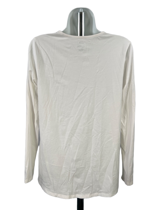 Pure J.Jill Women's White Long Sleeve Shirttail Shirt - S image 2