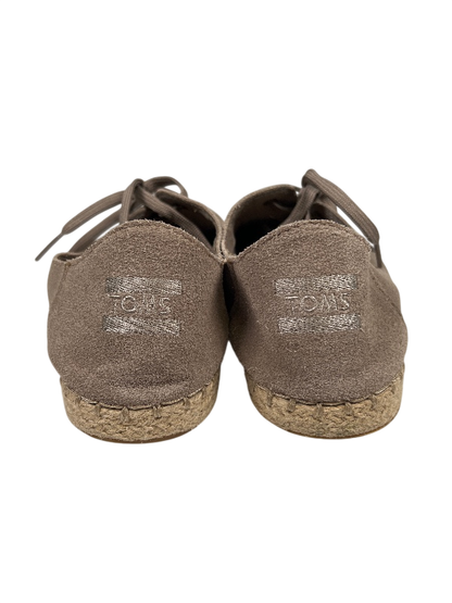 Toms Women's Beige/Suede Lace Up Espadrille Sneakers - 8 image 4