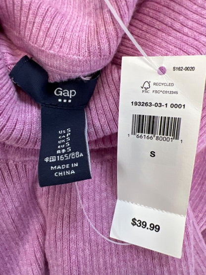 Gap Women's Purple Long Sleeve Ribbed Turtlneck Sweater - S image 3