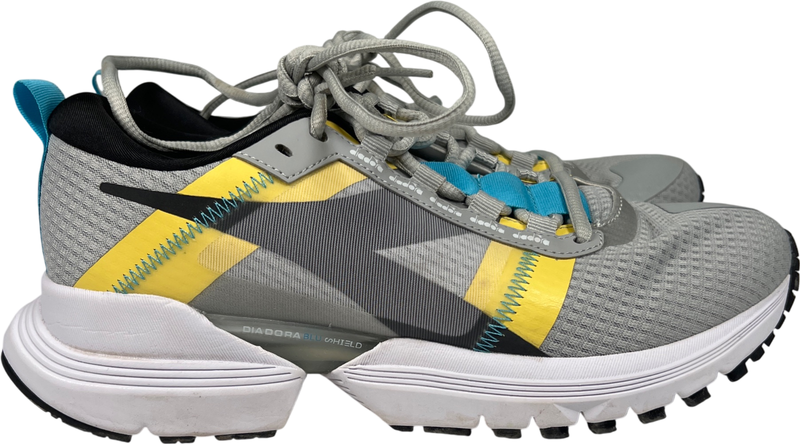 Diadora Women’s Gray/Blue Blushield Lace Up Athletic Sneakers - 8.5