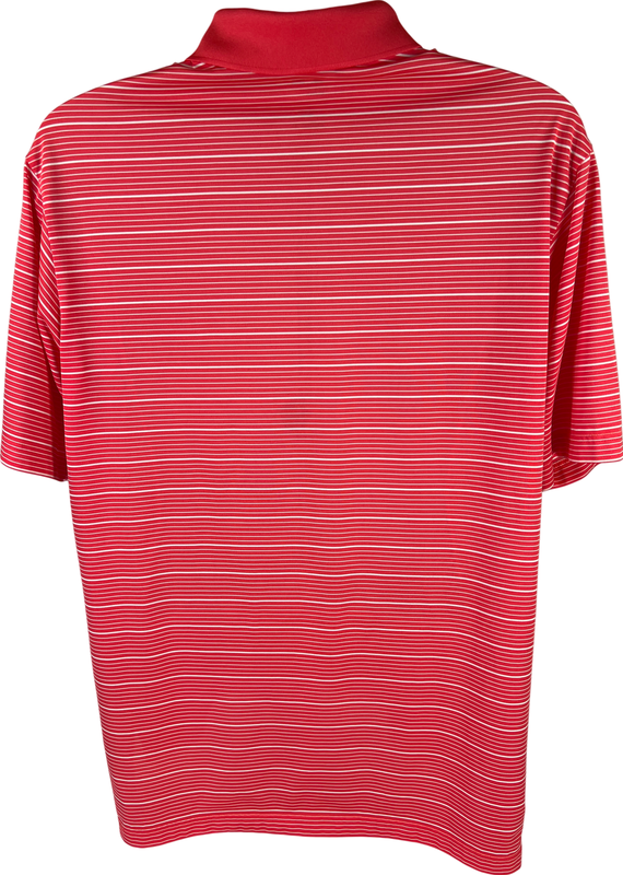Adidas Men’s Red Striped Short Sleeve Athletic Climalite Golf Polo - L image 2