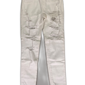 American Eagle Women's White Ripped Distressed Stretch Low Rise Jeans - 10