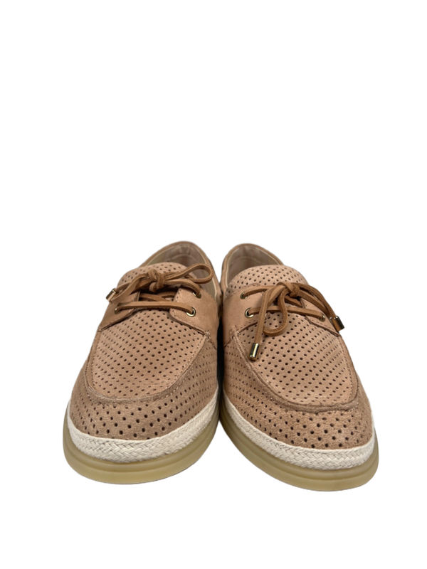 Dolce Vita Women's Tan Doris Perforated Suede Slip On Boat Shoes - 10 image 3
