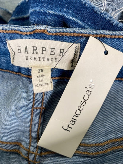 Harper Heritage Women's Light Wash Ripped High Rise Flare Jeans - 28 image 3