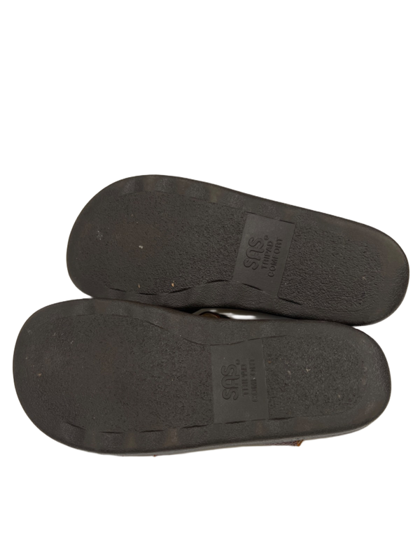 SAS Women's Brown Sorrento T-Strap Adjustable Slingback Sandals - 8 image 8