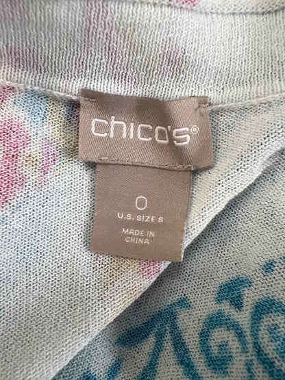 Chico's Women's Blue Tank Top with 3/4 Sleeve Cardigan Set - 0/US S image 5