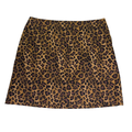 On 34th Women's Brown Leopard Print SIde Zip Straight Skirt - 14