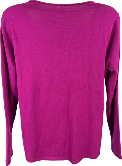 Chico’s Women’s Purple Long Sleeve V-Neck Thin Knit Sweater - 0/US S image 2