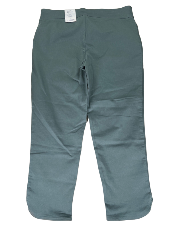 Croft and Barrow Women's Blue Steel Pull On Ankle Pants - 18 image 2