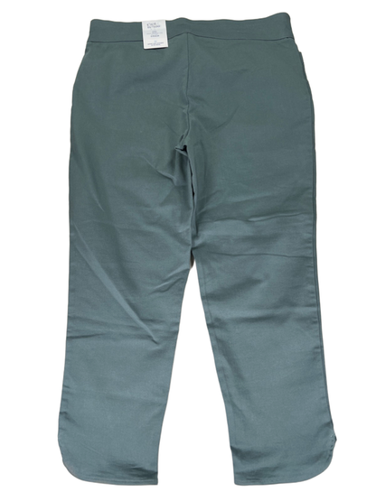 Croft and Barrow Women's Blue Steel Pull On Ankle Pants - 18 image 2