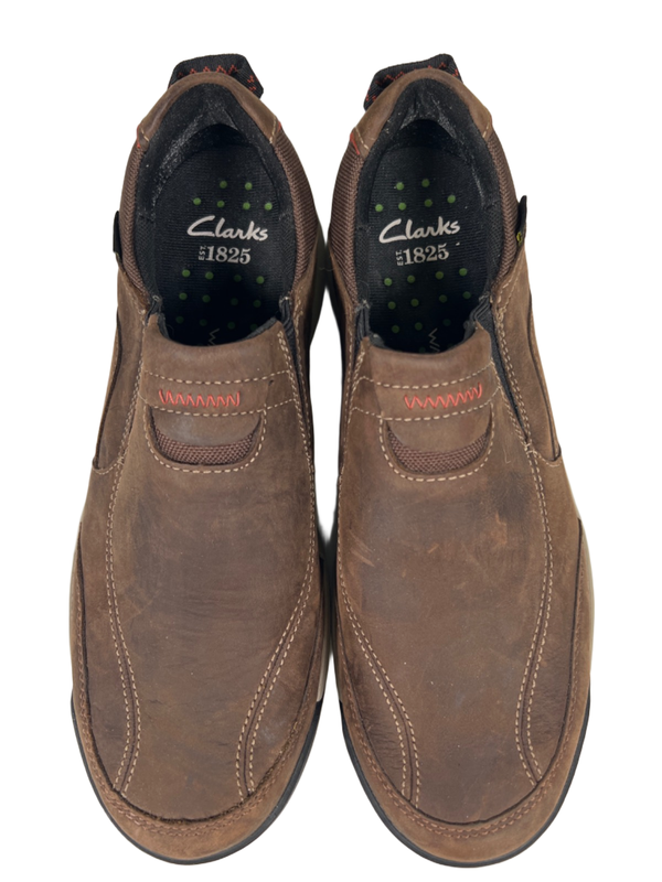 Clarks Men's Brown Wave Walk Waterproof Slip On Shoes - 9.5 Wide image 3