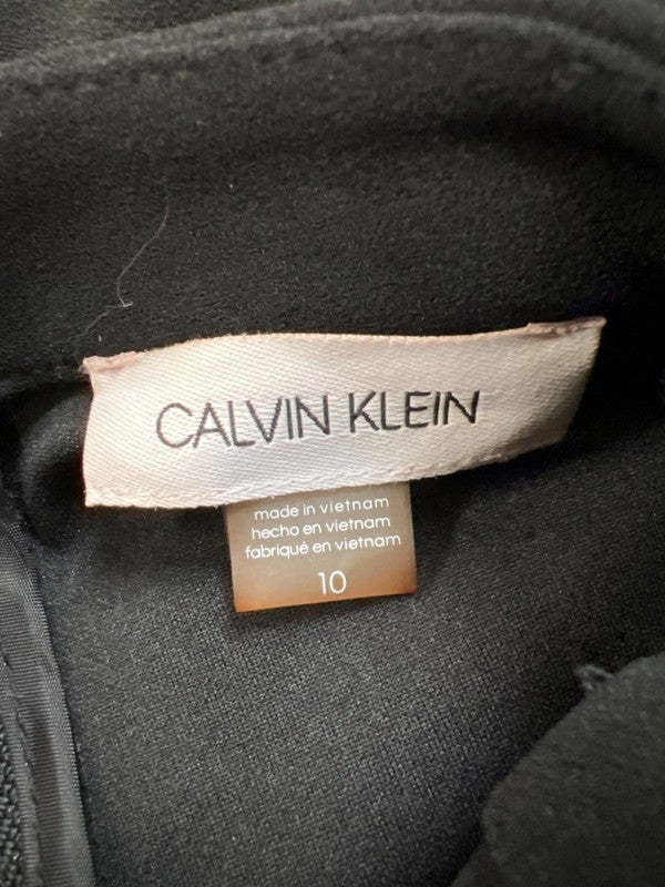 Calvin Klein Women’s Black Long Sleeve Side Bow Tie Neck Shift Dress - 10 image 3