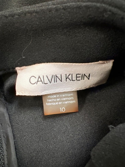 Calvin Klein Women’s Black Long Sleeve Side Bow Tie Neck Shift Dress - 10 image 3
